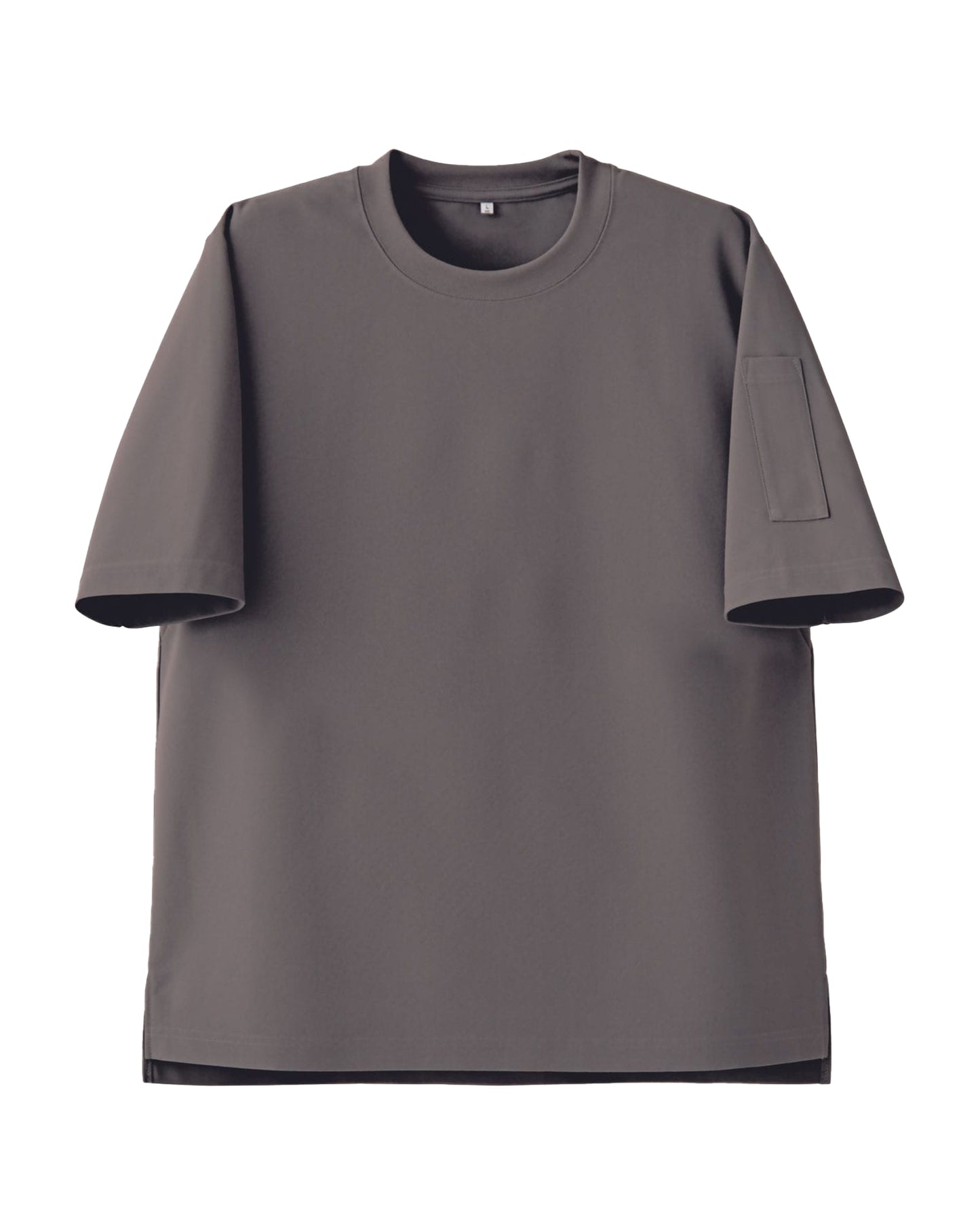 クルーネック半袖ニットシャツ