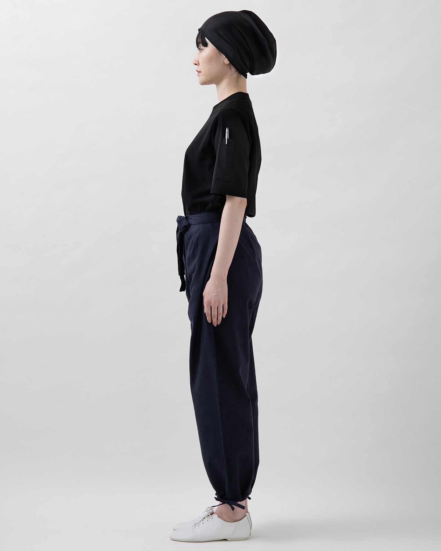 クルーネック半袖ニットシャツ