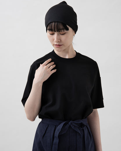 クルーネック半袖ニットシャツ