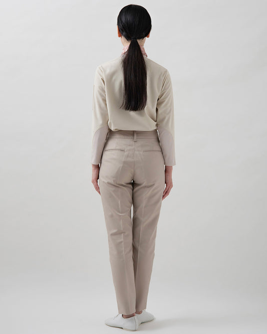 クルーネック長袖ニットシャツ