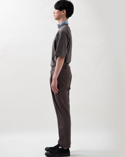 モックネック半袖ニットシャツ