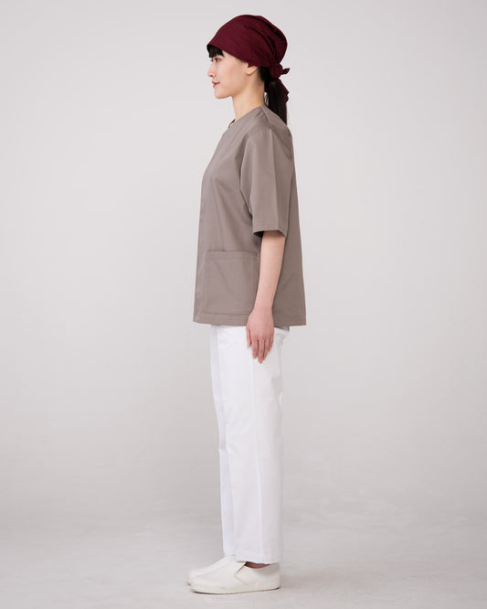 五分袖襟無し和風上衣