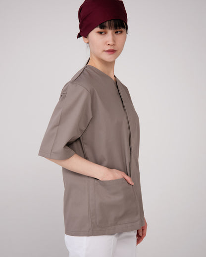 五分袖襟無し和風上衣