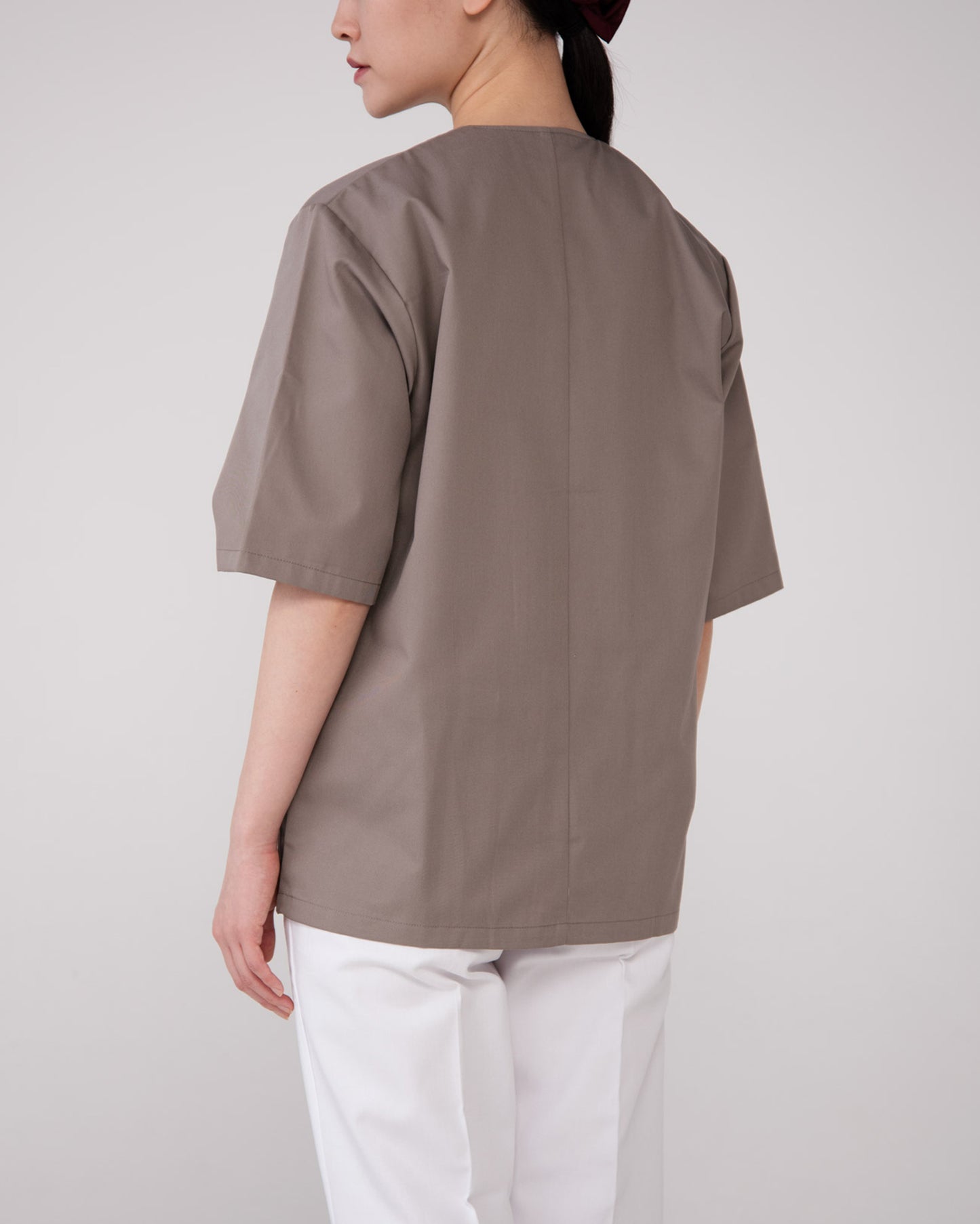 五分袖襟無し和風上衣