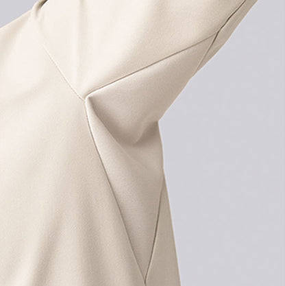 Vネック半袖ニットシャツ