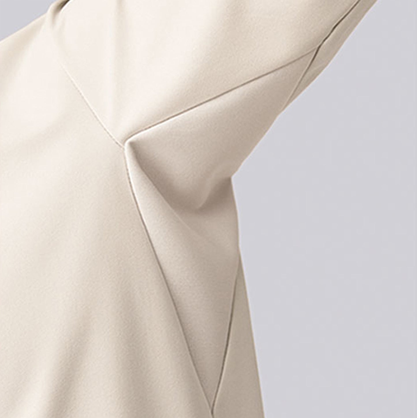 モックネック半袖ニットシャツ