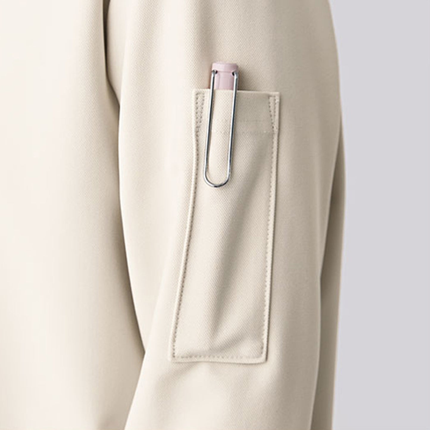 クルーネック半袖ニットシャツ