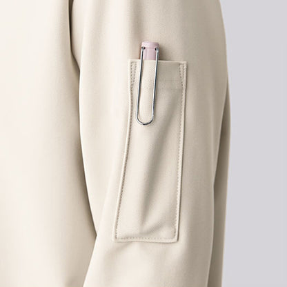 クルーネック半袖ニットシャツ