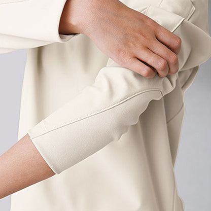 モックネック半袖ニットシャツ