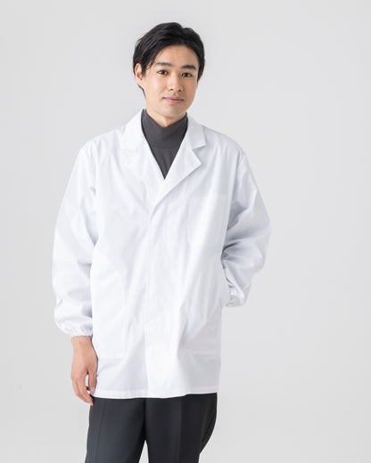 長袖襟付き白衣