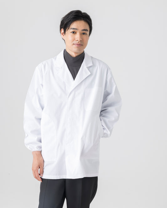 長袖襟付き白衣