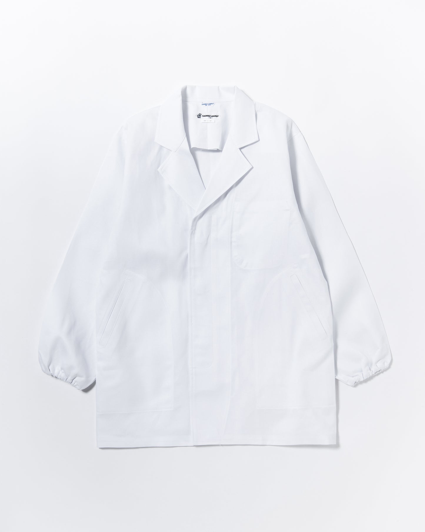 長袖襟付き白衣