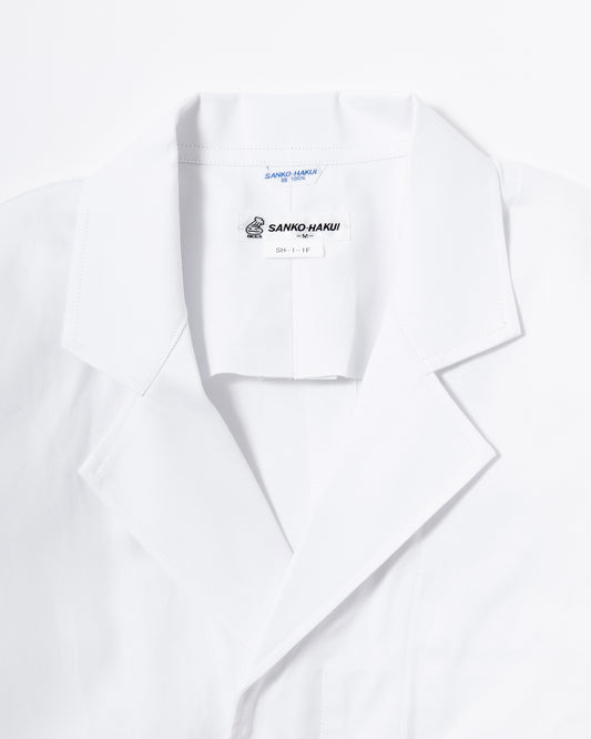 長袖襟付き白衣