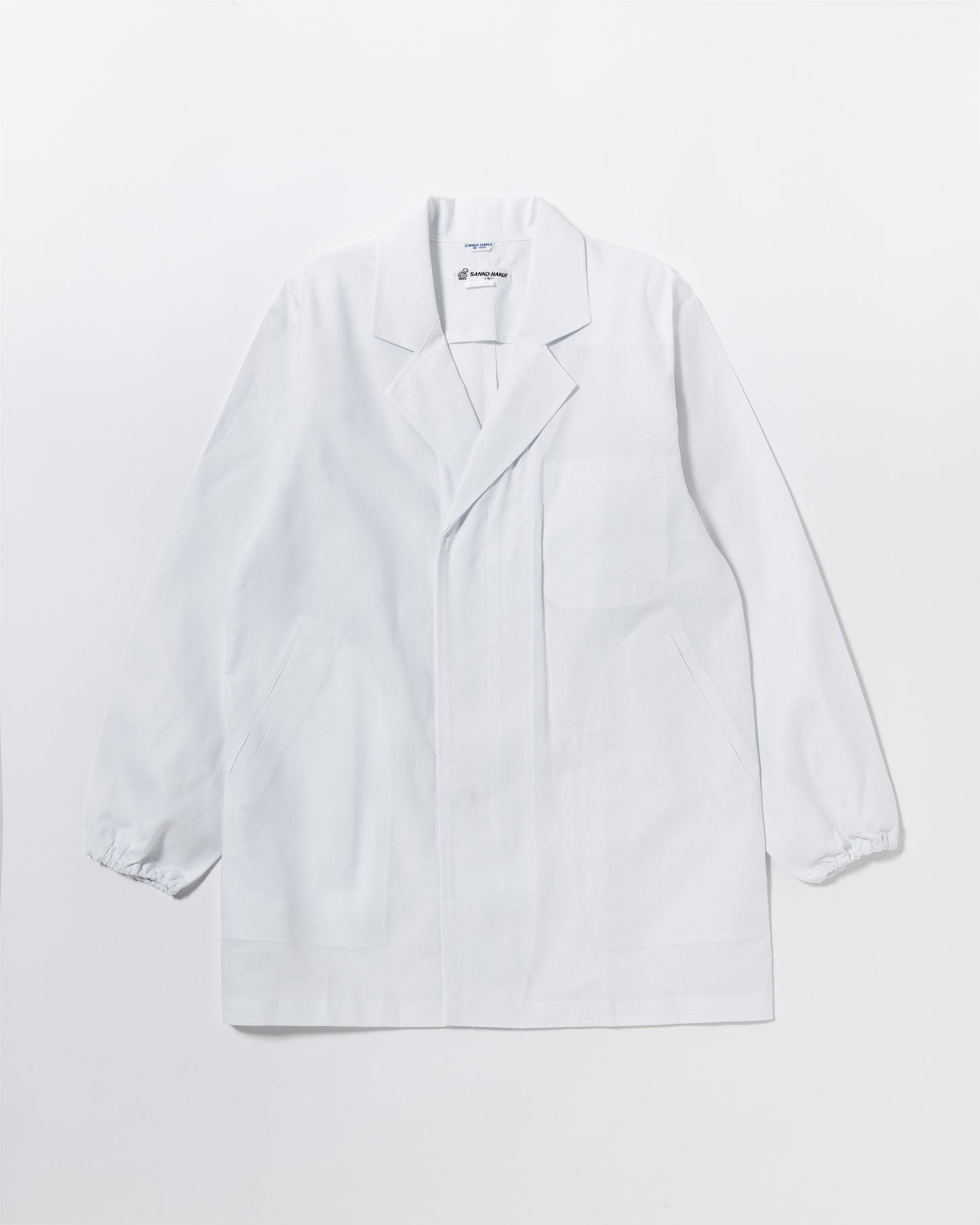 長袖襟付き白衣