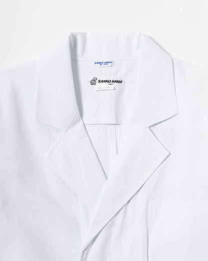 長袖襟付き白衣