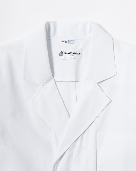 長袖襟付き白衣