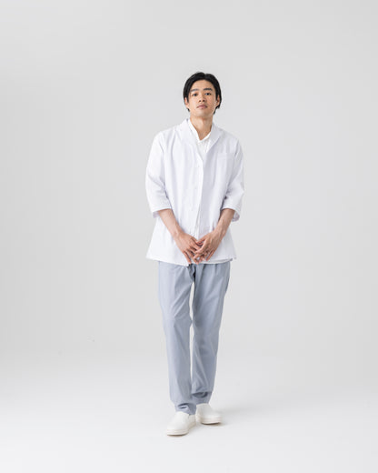 七分袖襟付き白衣