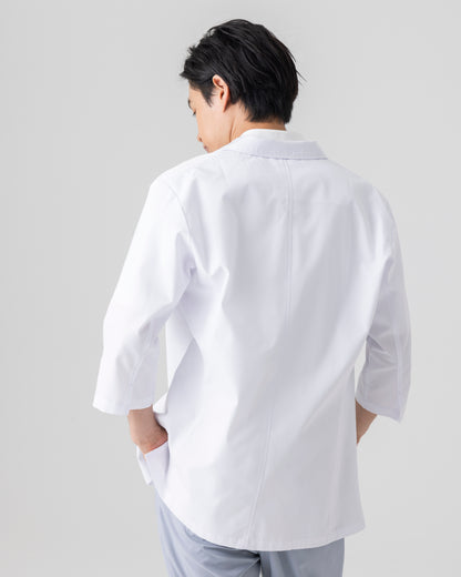 七分袖襟付き白衣