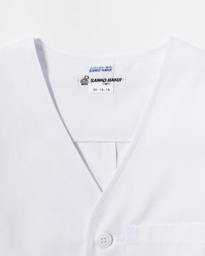 長袖襟無し白衣