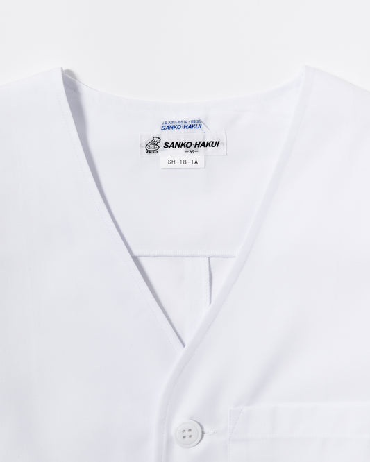 長袖襟無し白衣