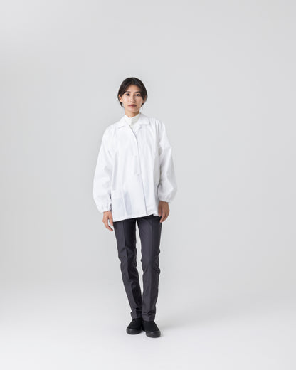 長袖襟付き白衣