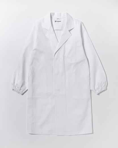 長袖襟付きロング白衣