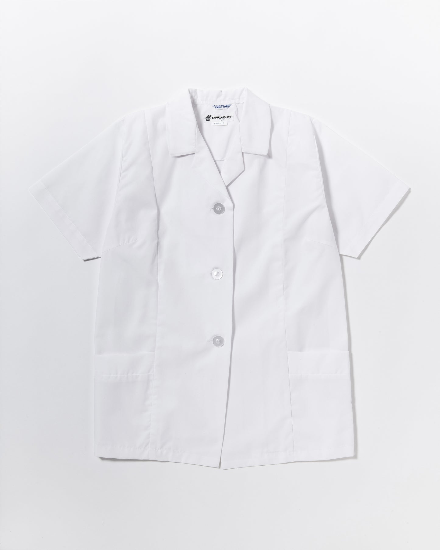 半袖襟付き白衣