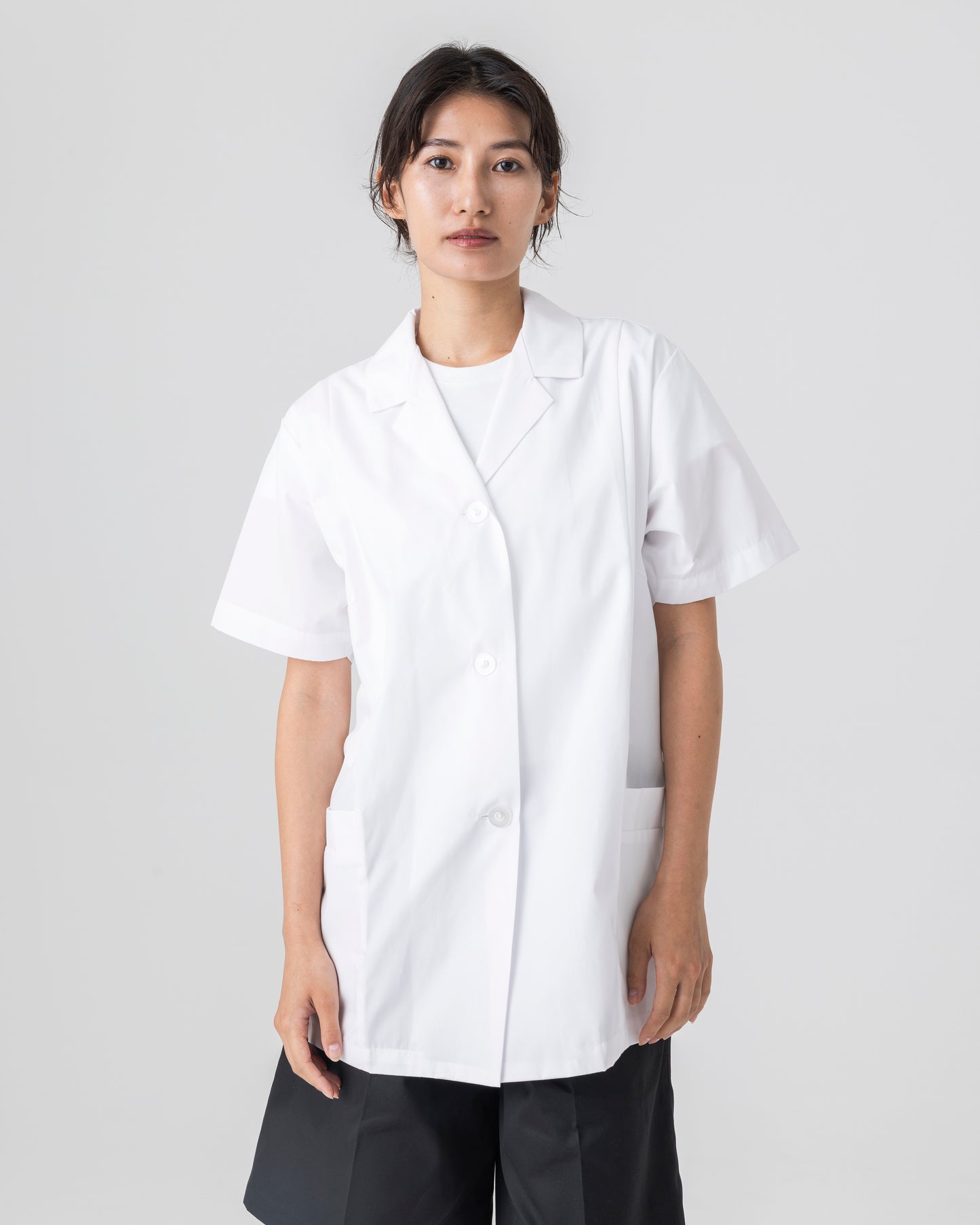 半袖襟付き白衣