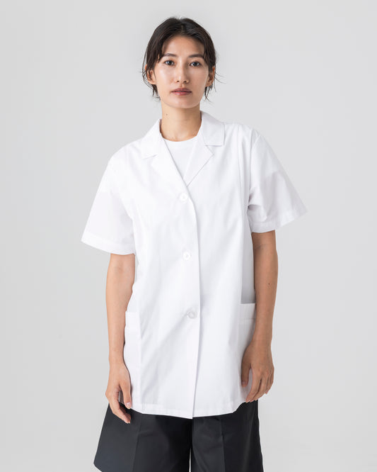 半袖襟付き白衣