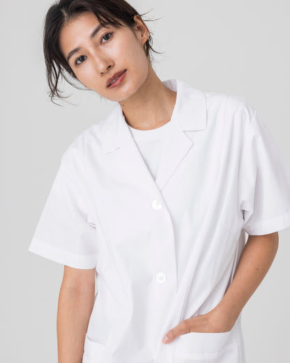 半袖襟付き白衣