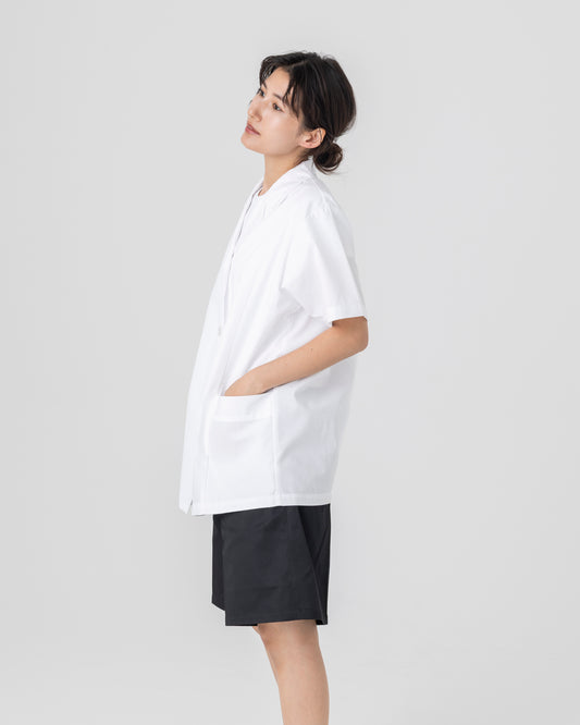 半袖襟付き白衣