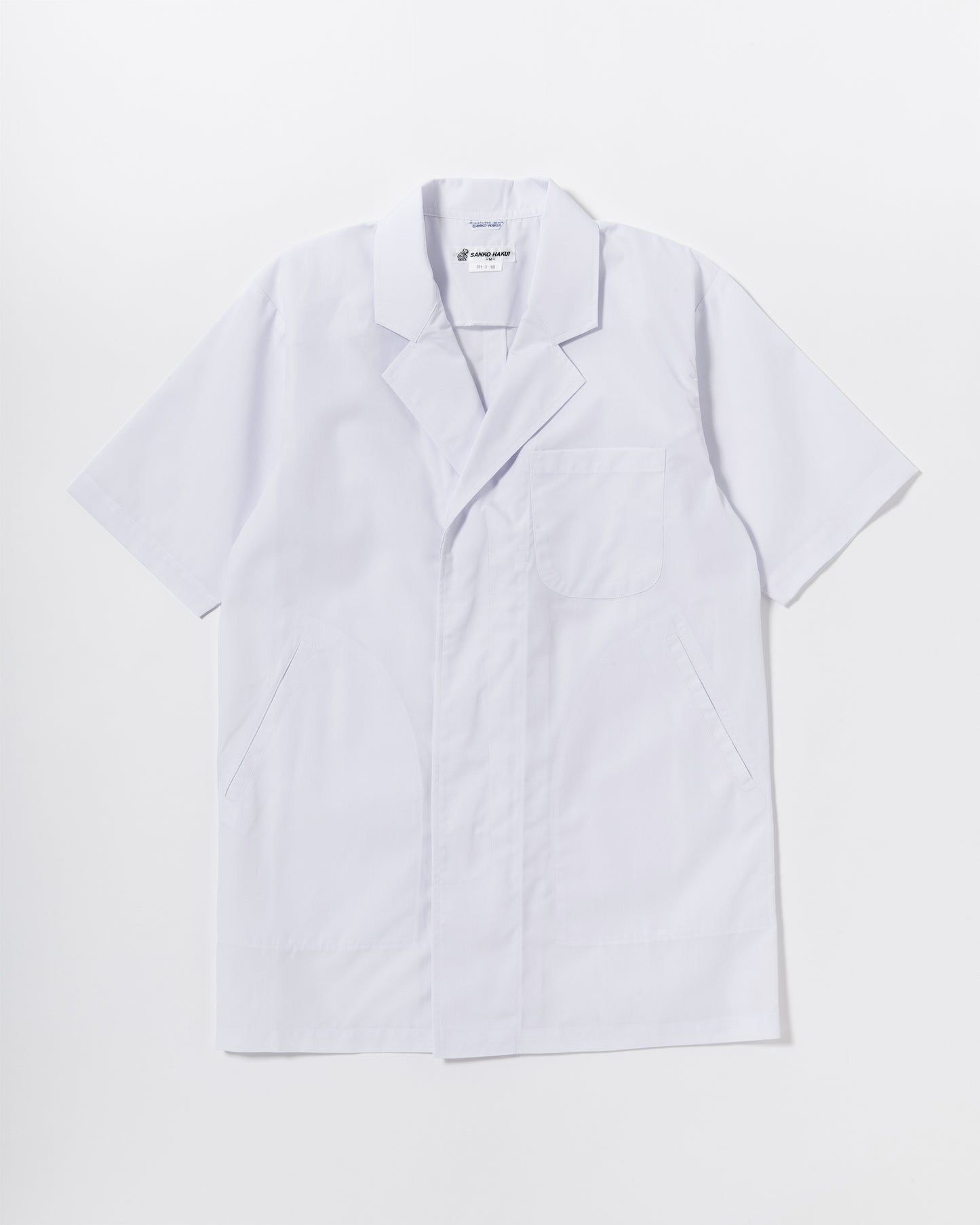 半袖襟付き白衣