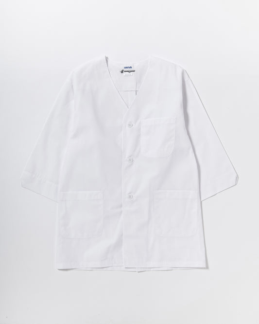 七分袖襟無し白衣