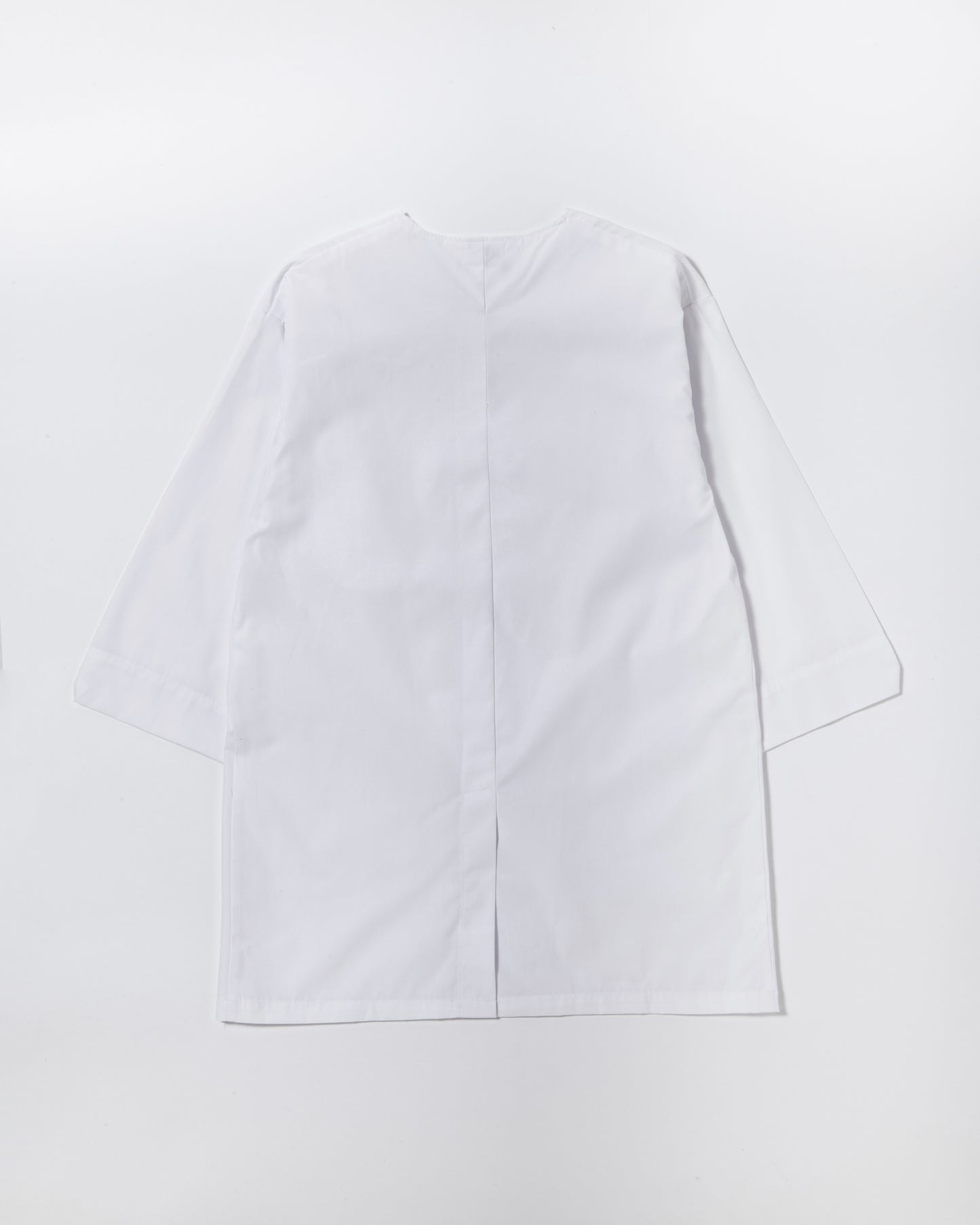 七分袖襟無し白衣
