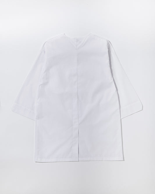 七分袖襟無し白衣