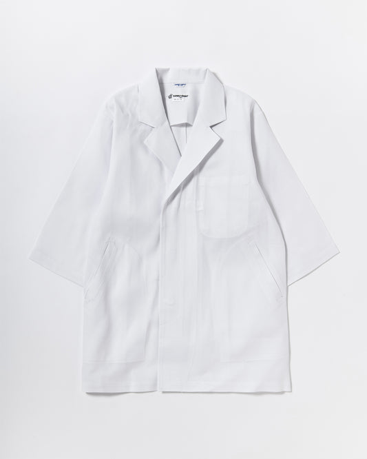 七分袖襟付き白衣