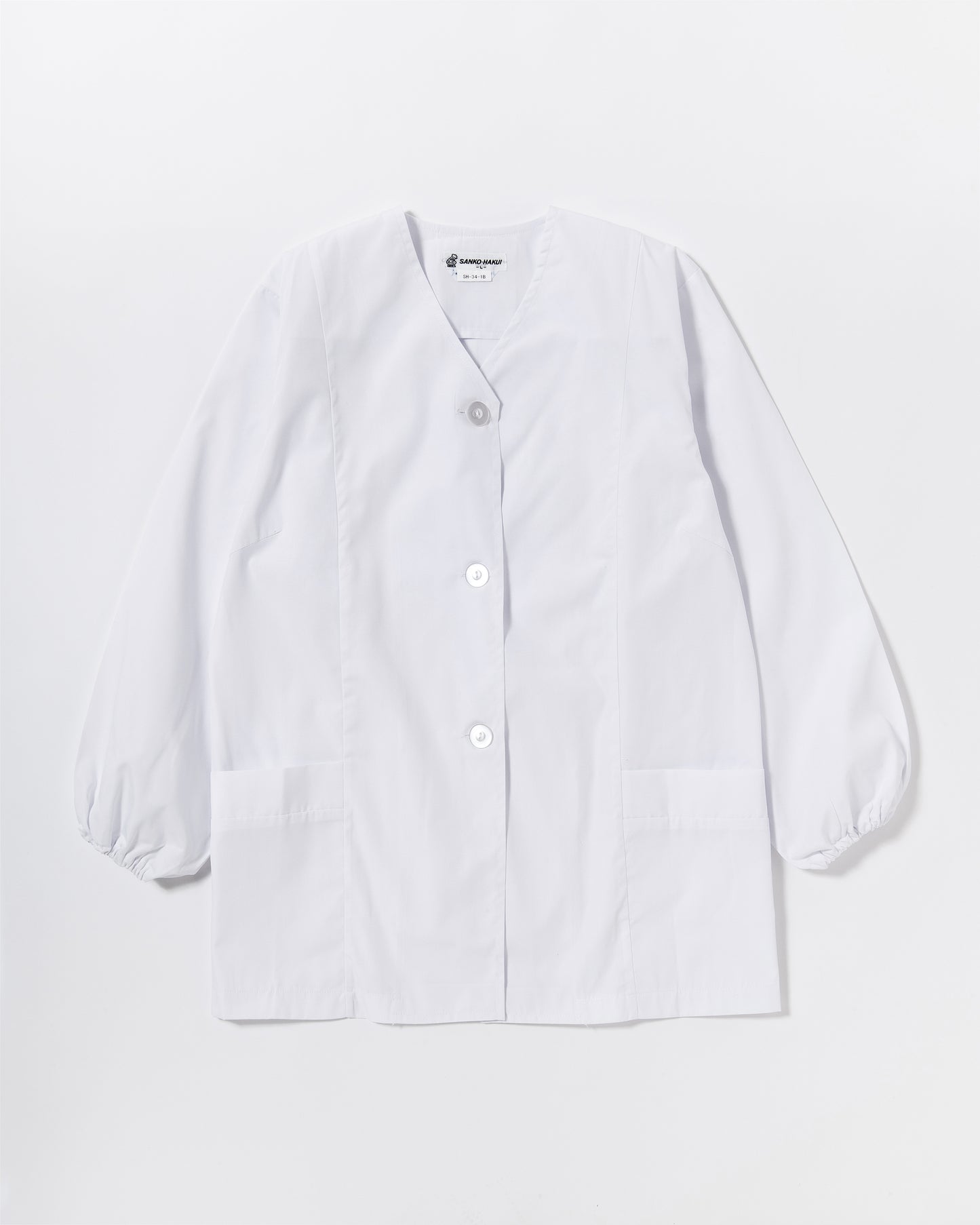 長袖襟無し白衣