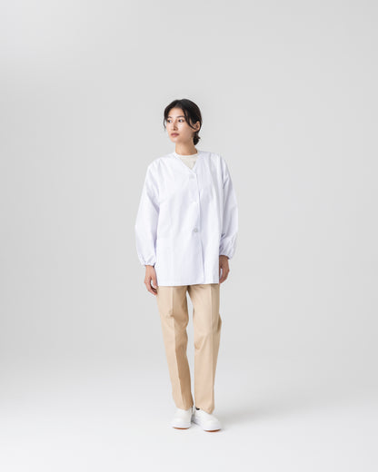 長袖襟無し白衣