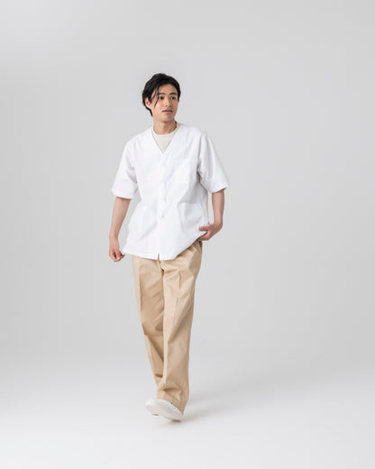 半袖襟無し白衣