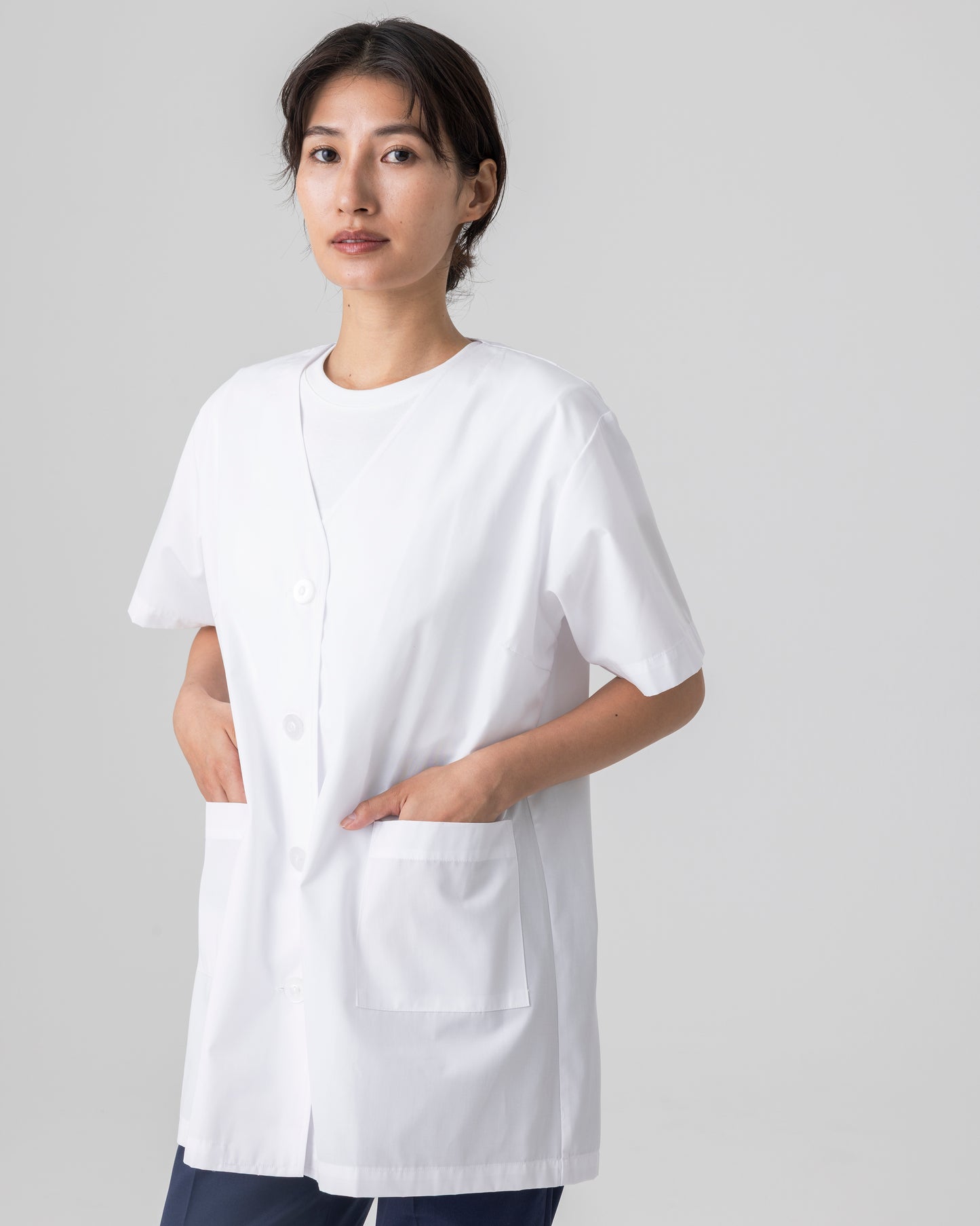 半袖襟無し白衣