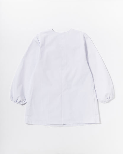 長袖丸首白衣